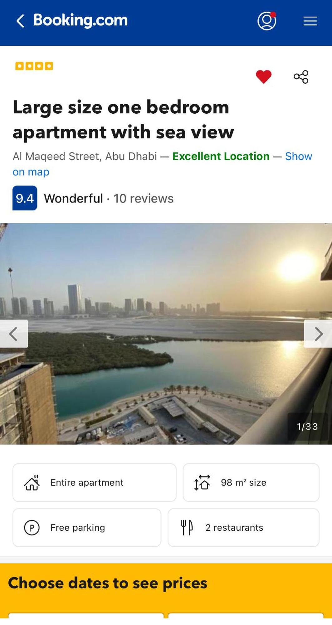 Large Size One Bedroom Apartment With Sea View Abu Dhabi Exterior foto